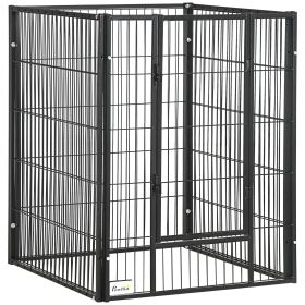 6 Panel 32.5" - 59" x 40" Dog Playpen, Heavy Duty Pet Playpen for Indoor Outdoor, Small Medium and Large Dogs